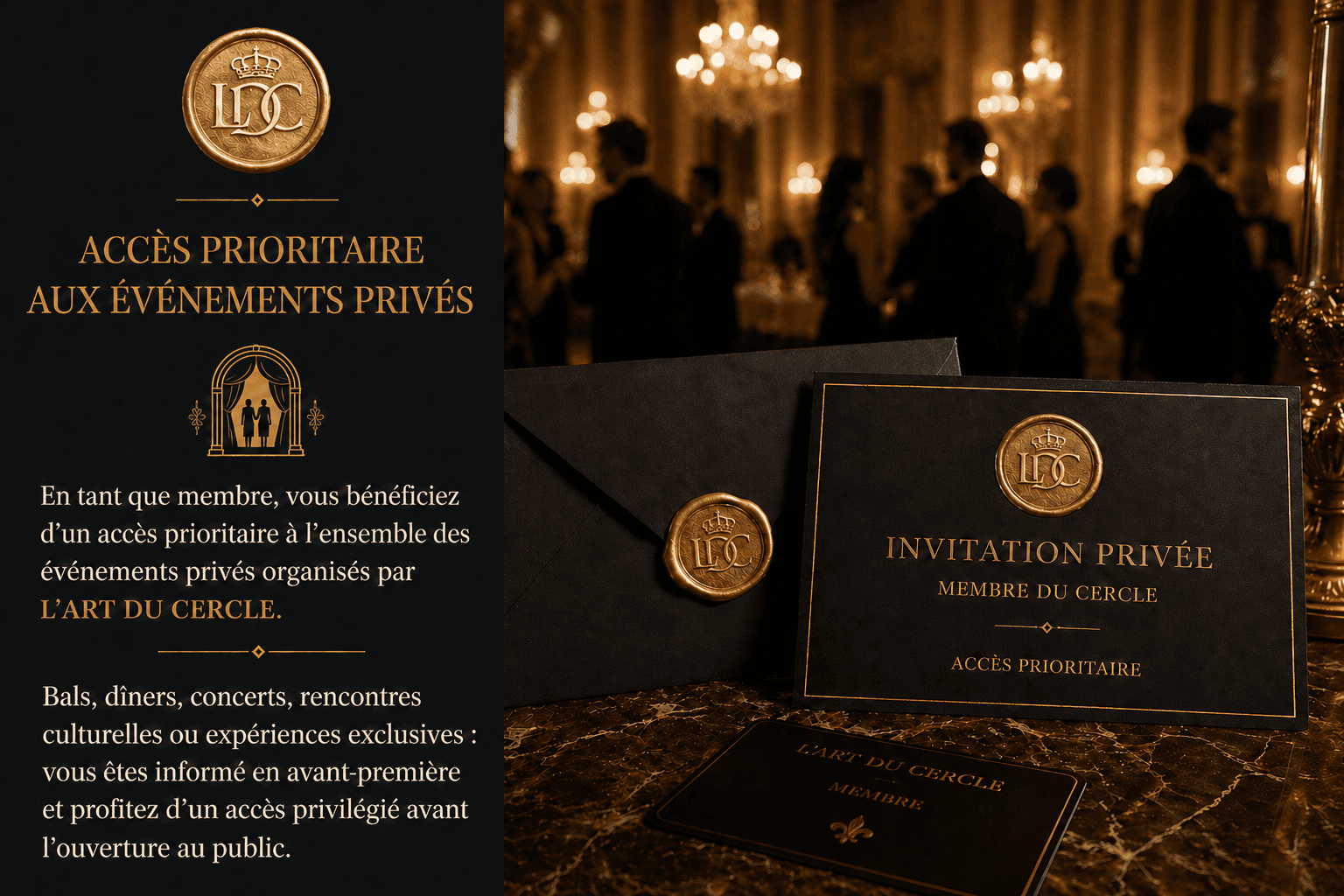 Accès prioritaire aux événements privés