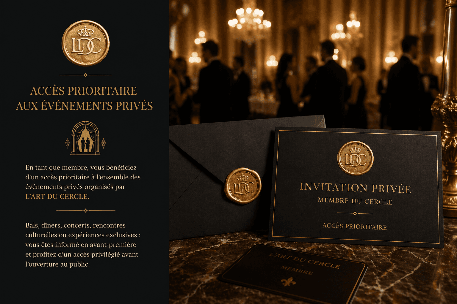 Accès prioritaire aux événements privés